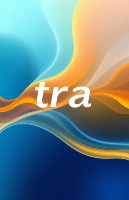 An abstract representation of the concept of 'tra', featuring fluid shapes and lines flowing seamlessly together, creating a sense of movement and continuity
