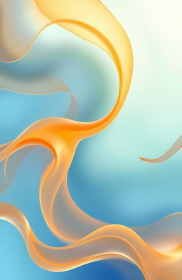 An abstract representation of the concept of 'tra', featuring fluid shapes and lines flowing seamlessly together, creating a sense of movement and continuity
