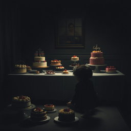 A novel book cover design depicting a dark, somber room that conveys a sad and melancholic atmosphere