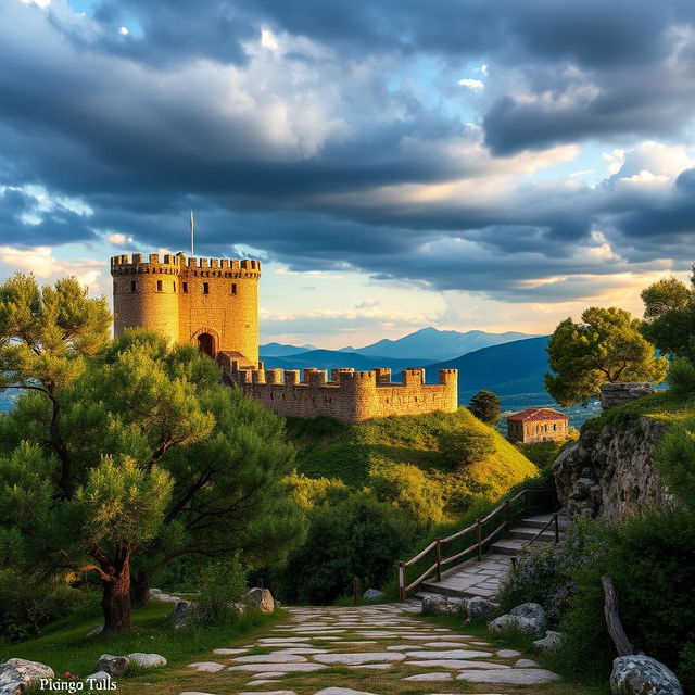 A stunning view of Sis Castle, also known as Kilikya, showcasing its ancient stone architecture against a dramatic sky
