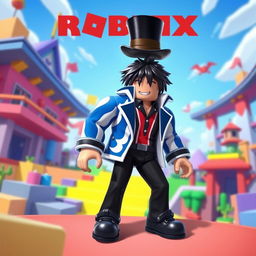 A vibrant and playful fan art depiction of a Roblox avatar featuring a bacon character