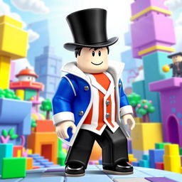 A vibrant and playful fan art depiction of a Roblox avatar featuring a bacon character