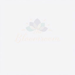 A beautiful and elegant logo design for a flower shop called 'The Bloomroom'