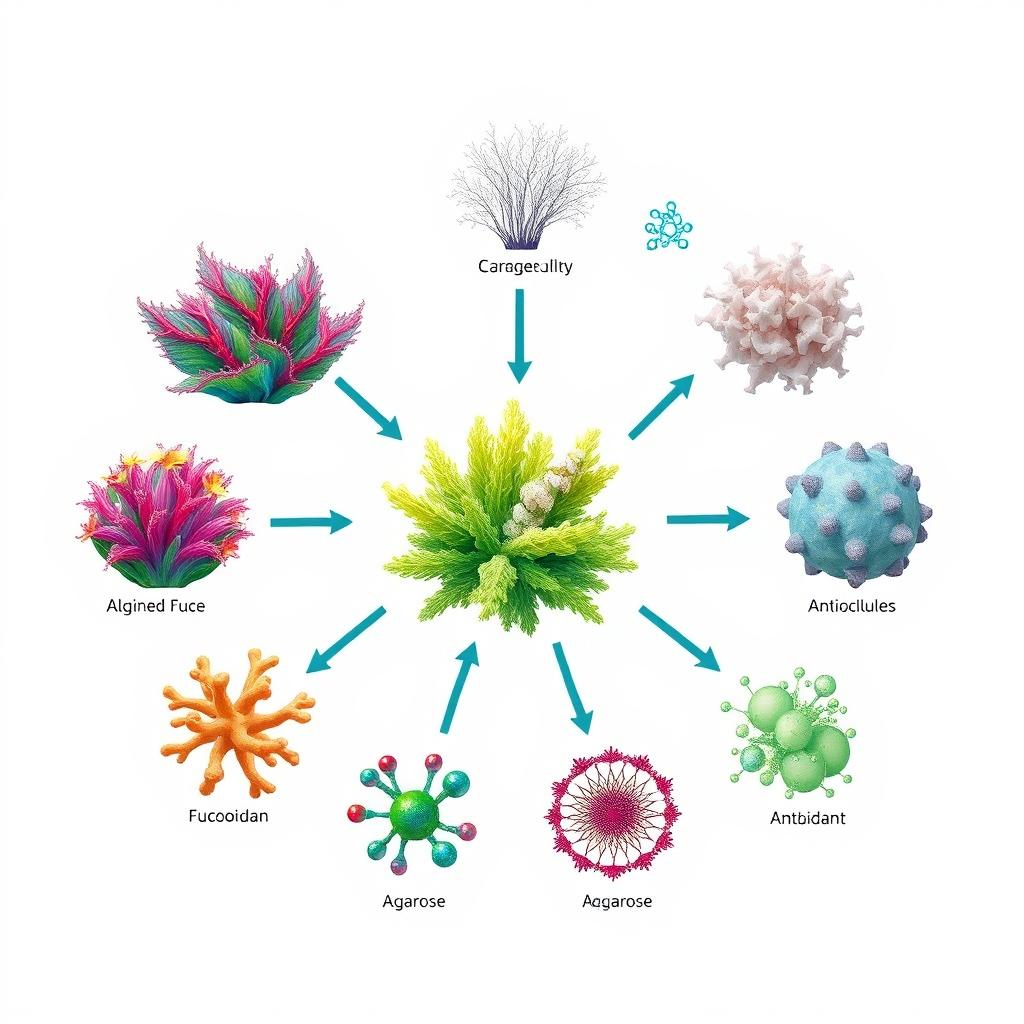 Transforming Marine Algae into Sulfated Polysaccharides: A Visual Abstract