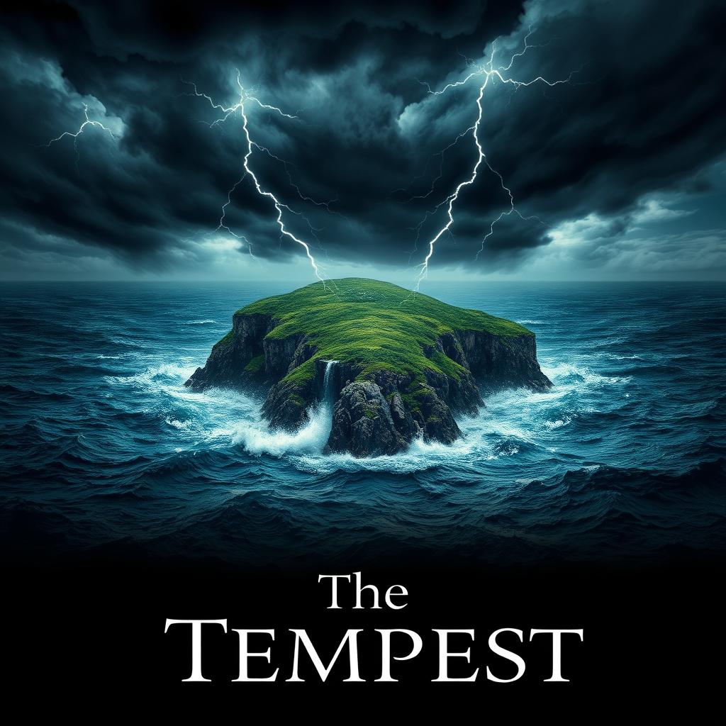 A dramatic and atmospheric depiction highlighting the theme of "The Tempest