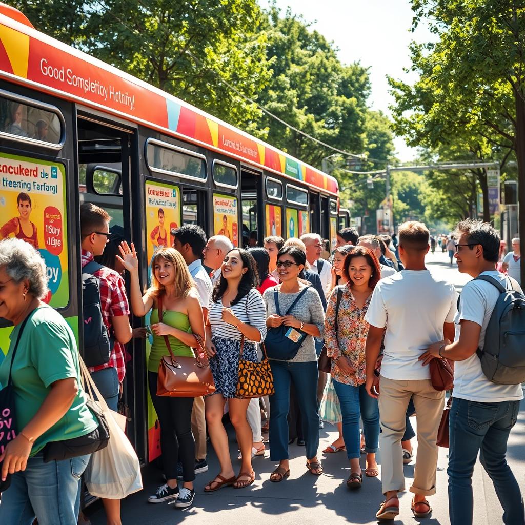 Join the Journey: Board the Vibrant City Bus