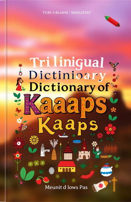 A visually appealing cover for a trilingual dictionary of Kaaps