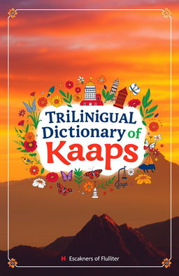 A visually appealing cover for a trilingual dictionary of Kaaps