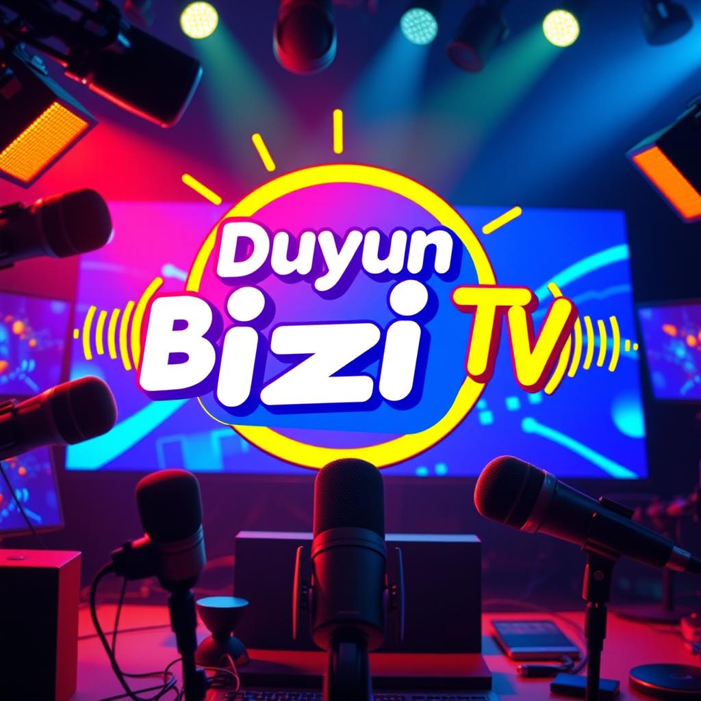 A vibrant and engaging promotional video scene for a YouTube channel named 'Duyun Bizi TV'