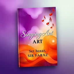 A captivating book cover design for the title "Singing Art" by Sir Faraz, set for 2025
