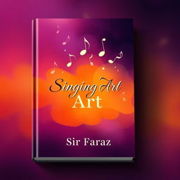 A captivating book cover design for the title "Singing Art" by Sir Faraz, set for 2025