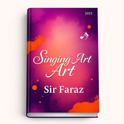 A captivating book cover design for the title "Singing Art" by Sir Faraz, set for 2025