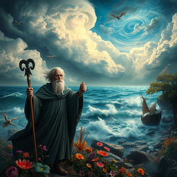 A visually evocative scene inspired by Shakespeare's play, The Tempest