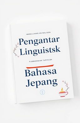 A minimalist book cover design for the title 'Pengantar Linguistik Bahasa Jepang'