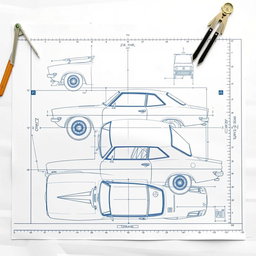 A detailed blueprint of a Holden Torana, showcasing the classic design of the vehicle