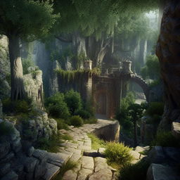 Transition into a visually stunning and entirely new location, still carrying the atmosphere of the fantasy D&D world.