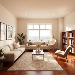 A beautifully designed modern interior room featuring a minimalist aesthetic
