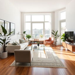 A beautifully designed modern interior room featuring a minimalist aesthetic