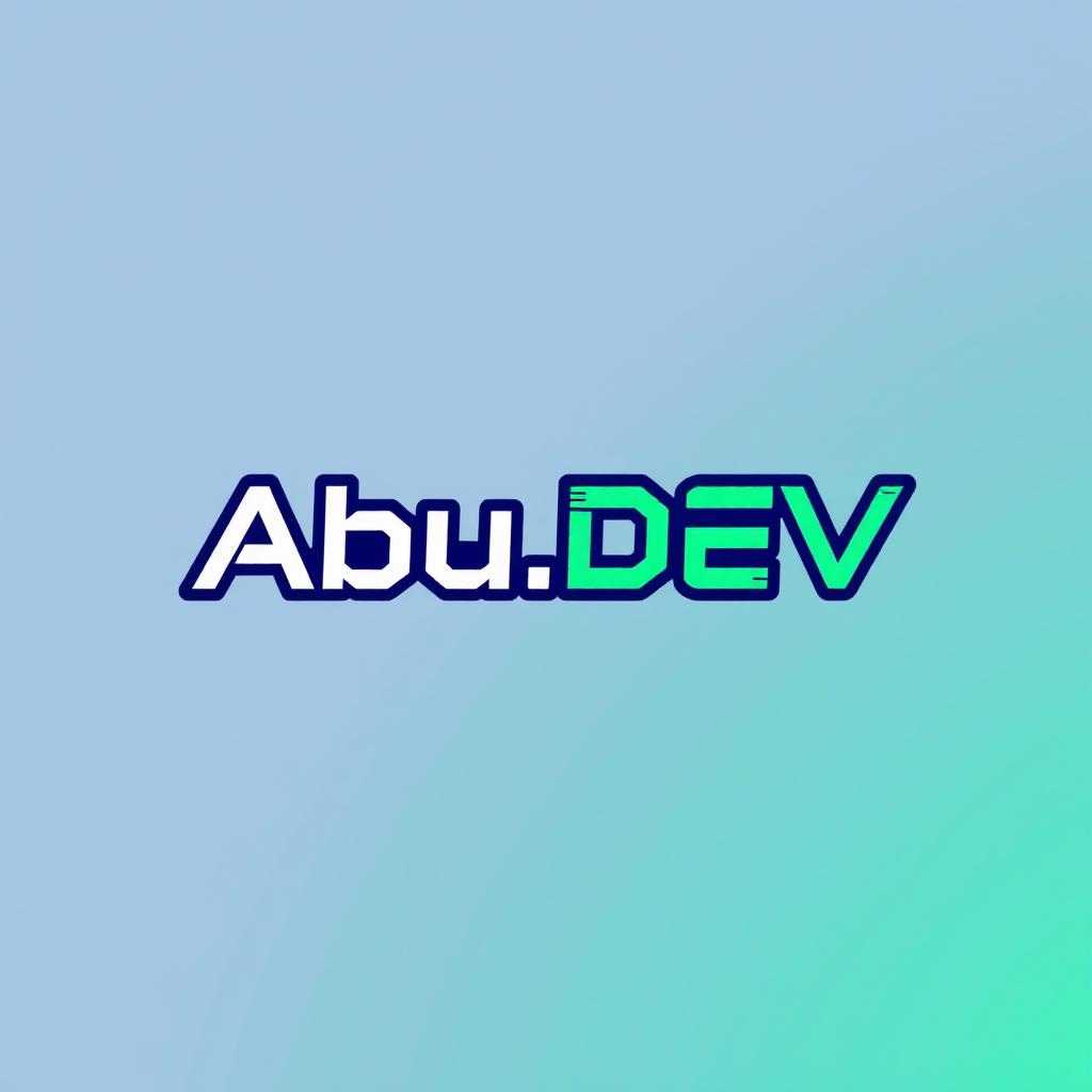 A sleek and modern logo design for 'Abu