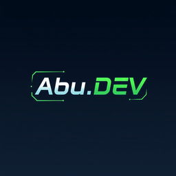 A sleek and modern logo design for 'Abu