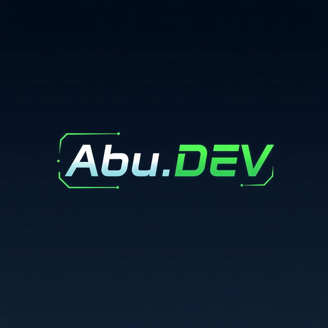 A sleek and modern logo design for 'Abu