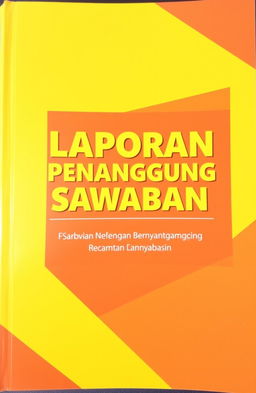 A book cover for the title 'Laporan Penanggung Jawaban' featuring a bold and modern design