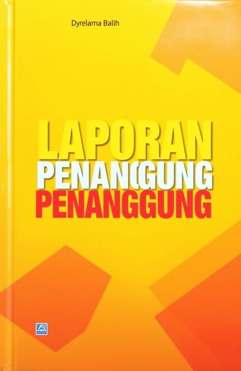 A book cover for the title 'Laporan Penanggung Jawaban' featuring a bold and modern design