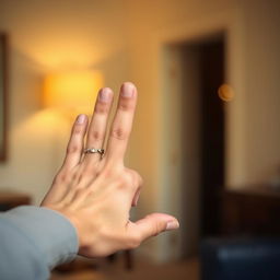 A close-up of a pair of well-manicured hands reaching out towards the camera, with fingertips almost touching the lens, conveying a sense of interaction and connection