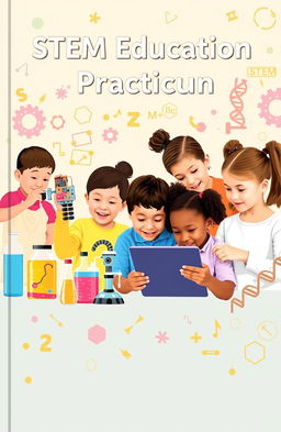 A vibrant and engaging book cover for a STEM education practicum