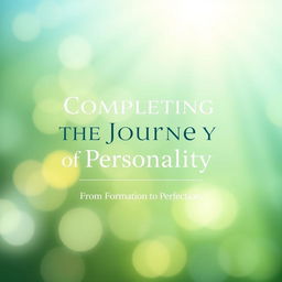 A book cover design for the title 'Completing the Journey of Personality: From Formation to Perfection'