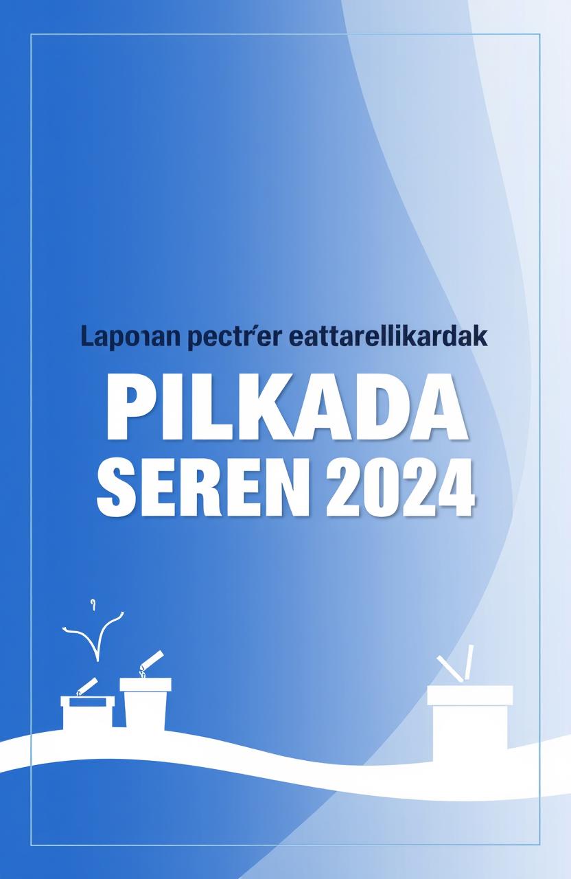 A book cover design in A4 size for the title "Laporan penyusunan daftar pemilih Pilkada Serentak 2024"