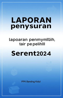A book cover design in A4 size for the title "Laporan penyusunan daftar pemilih Pilkada Serentak 2024"