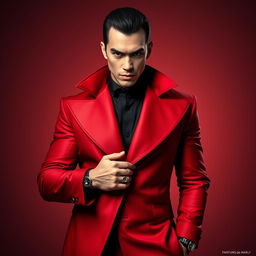 An impressive portrayal of PARFUMS de MARLY - Kalan personified as a striking human figure