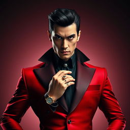 An impressive portrayal of PARFUMS de MARLY - Kalan personified as a striking human figure