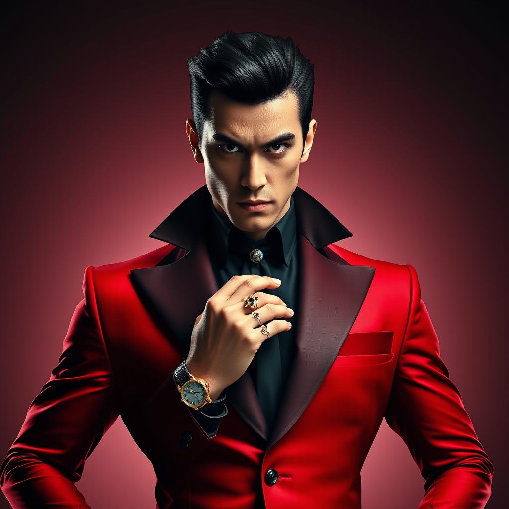 An impressive portrayal of PARFUMS de MARLY - Kalan personified as a striking human figure