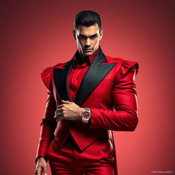 An impressive portrayal of PARFUMS de MARLY - Kalan personified as a striking human figure