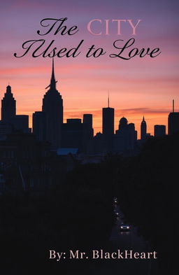 A captivating book cover for 'The City I Used to Love' by Mr