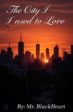 A captivating book cover for 'The City I Used to Love' by Mr