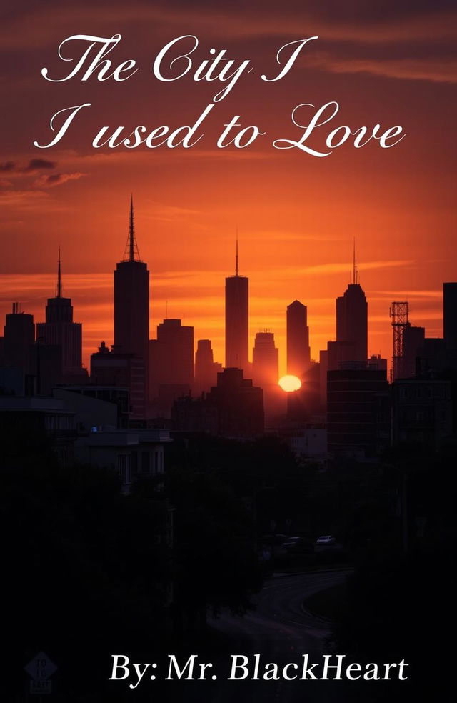 A captivating book cover for 'The City I Used to Love' by Mr