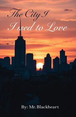 A captivating book cover for 'The City I Used to Love' by Mr
