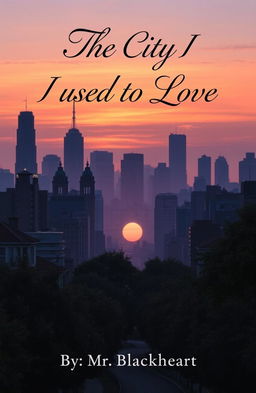 A captivating book cover for 'The City I Used to Love' by Mr
