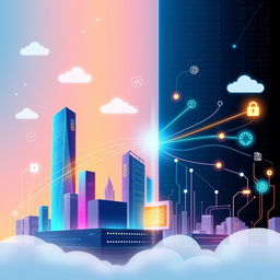 An informative and visually captivating illustration of computer networking concepts