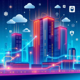 An informative and visually captivating illustration of computer networking concepts