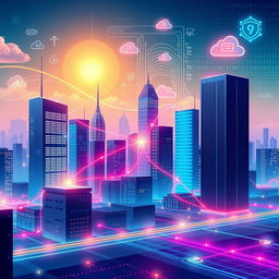 An informative and visually captivating illustration of computer networking concepts