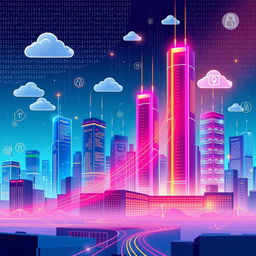 An informative and visually captivating illustration of computer networking concepts