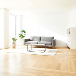 A modern living room featuring minimalist furniture design