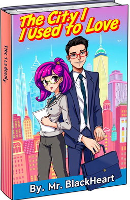 An illustrated book cover featuring an animated journalist woman and a lawyer man