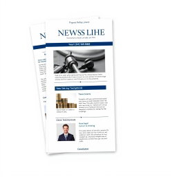 A professional newsletter template designed for a law firm, featuring a stunning layout that emphasizes clarity and sophistication