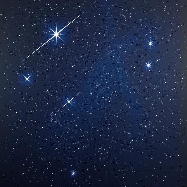 A mesmerizing starry sky filled with a multitude of bright stars sparkling against a deep navy backdrop