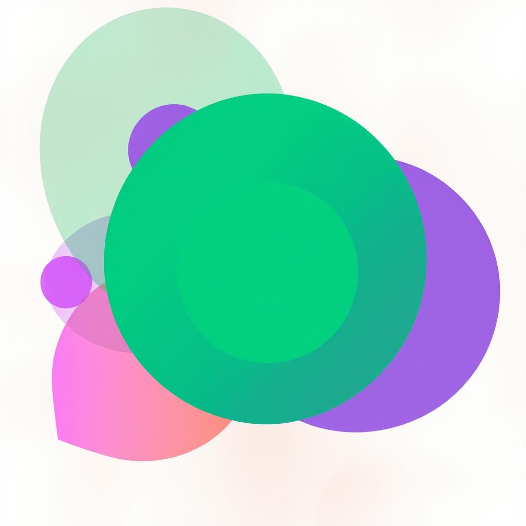 A beautiful abstract composition featuring various geometric shapes overlapping each other